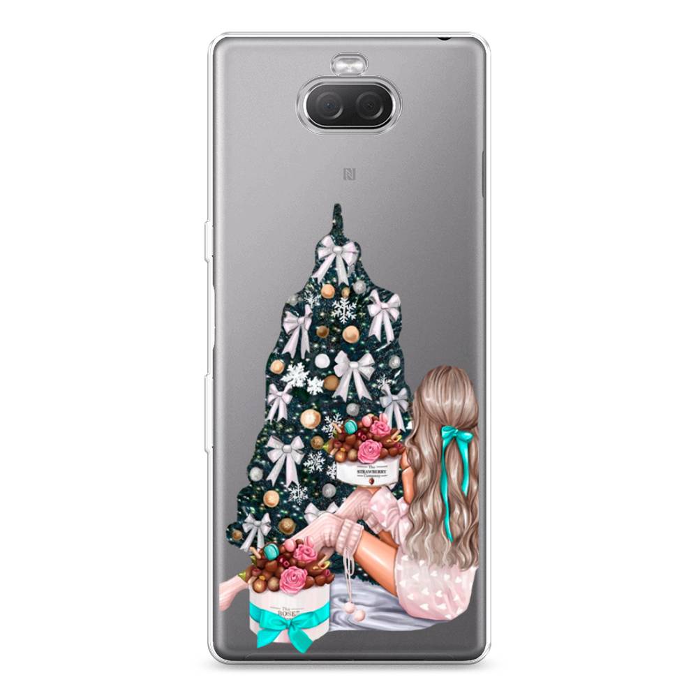 

Чехол на Sony Xperia 10 Plus "New Year", Зеленый;бежевый;голубой, 54150-5