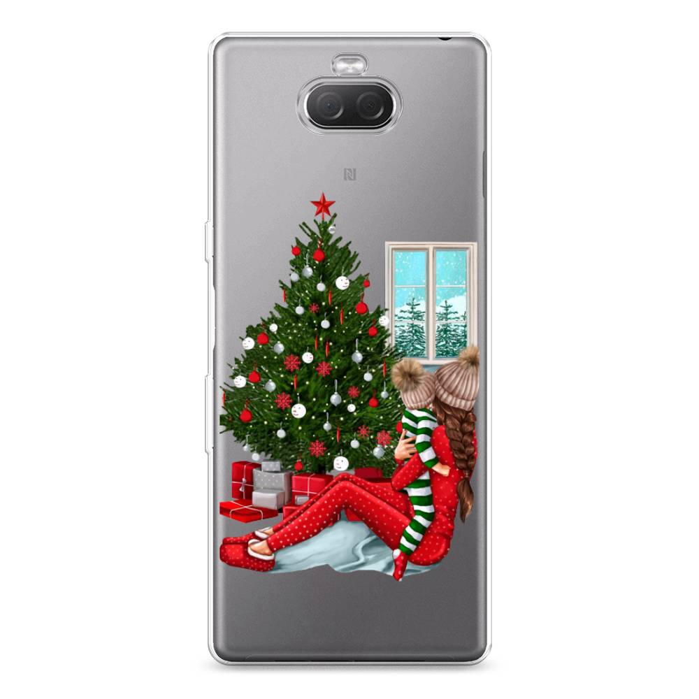 

Чехол на Sony Xperia 10 Plus "Новый год с мамой", Красный;зеленый;голубой, 54150-6