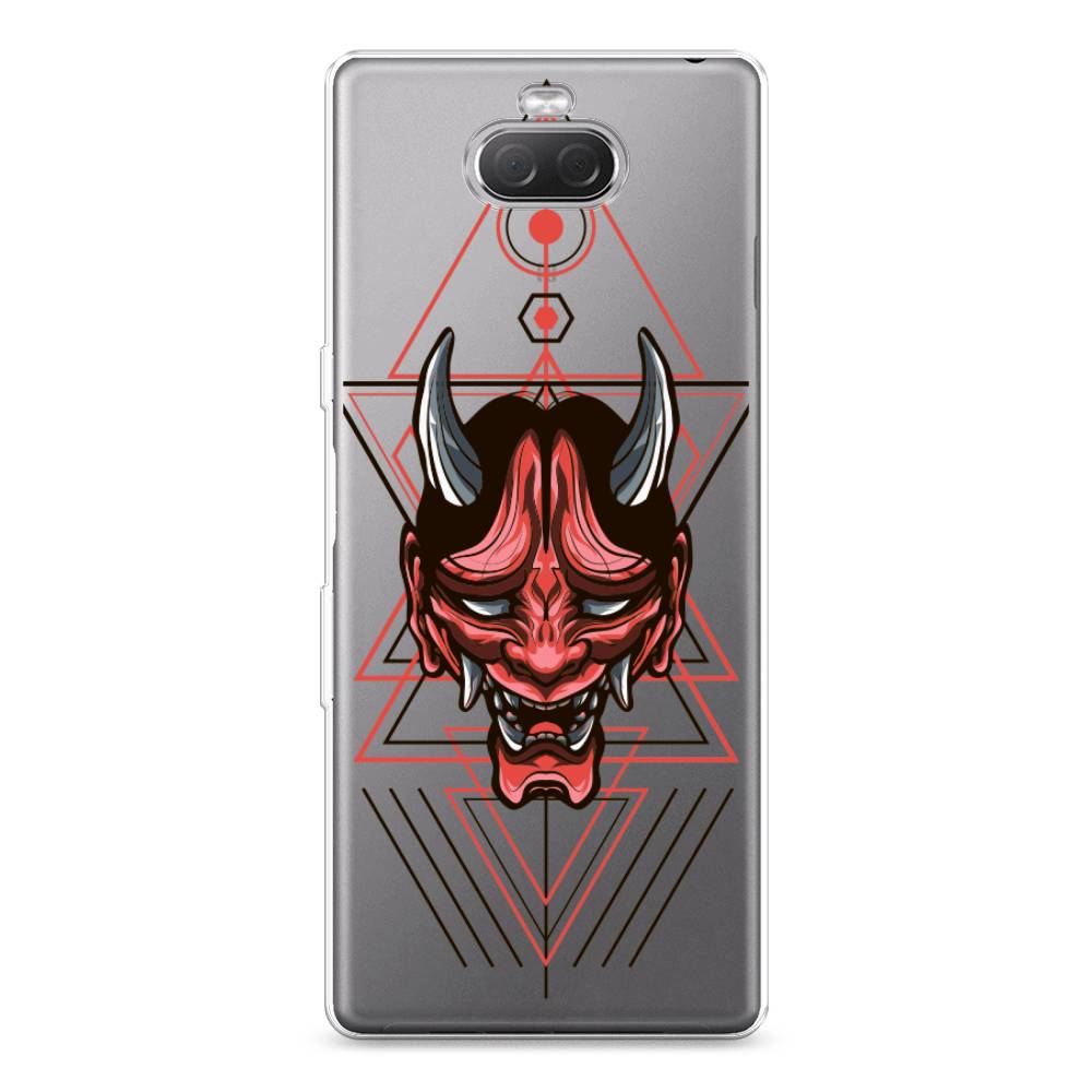 

Чехол на Sony Xperia 10 Plus "Hanya Oni mask", Серый;красный;черный, 54150-4