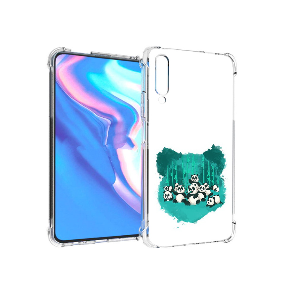 

Чехол MyPads Tocco для Honor 9X Pro нарисованные панды, Прозрачный, Tocco