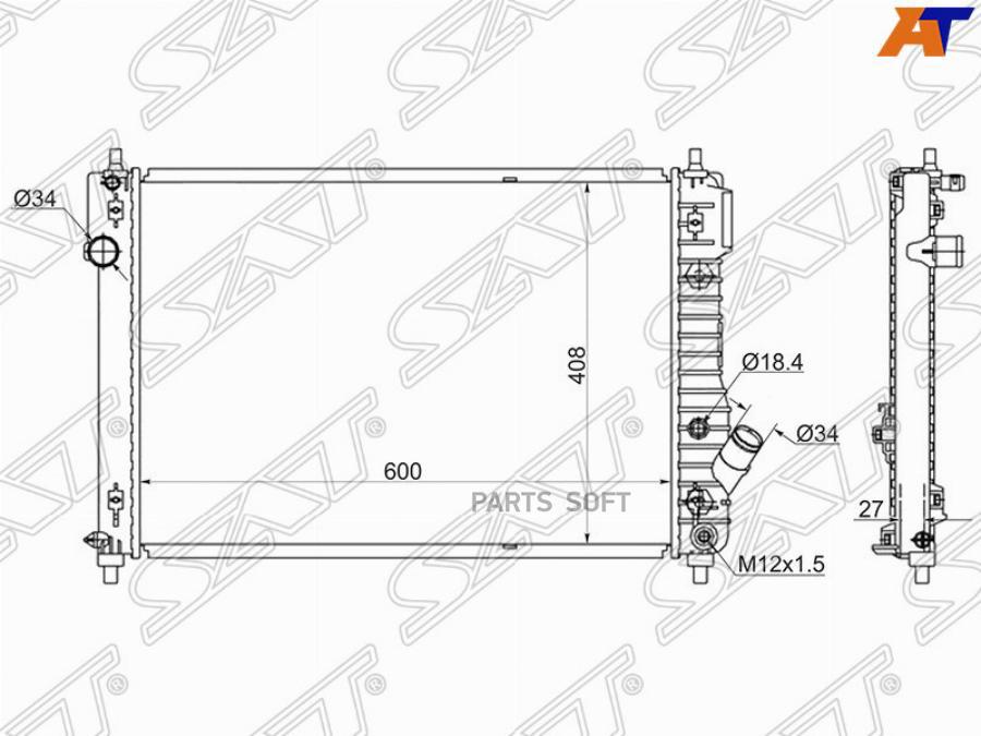 

Радиатор Chevrolet Aveo 08- Sat арт. SG-CH0008