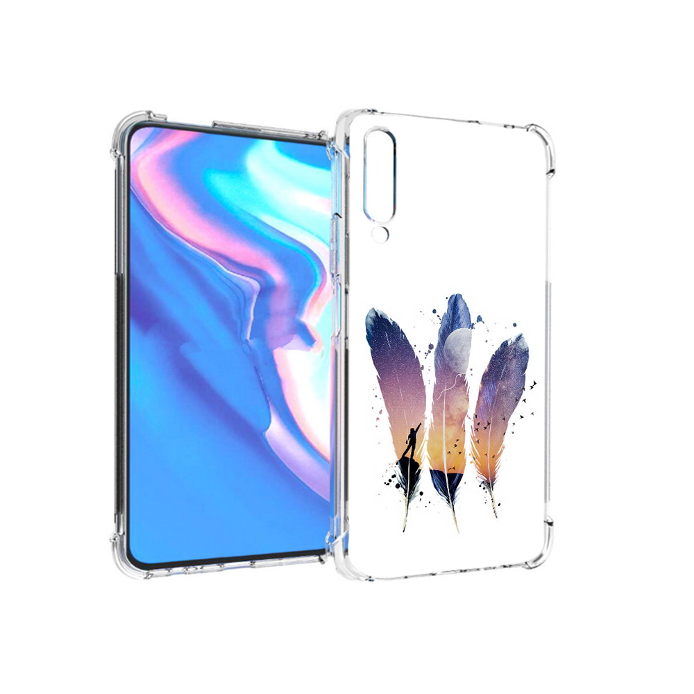 

Чехол MyPads Tocco для Honor 9X Pro небесные перья, Прозрачный, Tocco