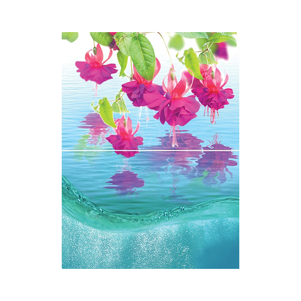 

P2-1 Ocean flowers P2-1D240 Панно из 2-х плиток 30х40