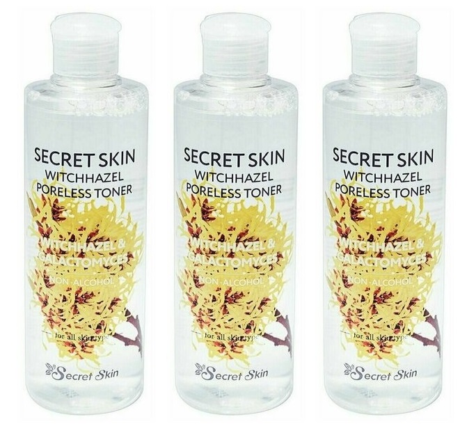 Тонер для лица Secret Skin с экстрактом гамамелиса Witchhazel Poreless 250 мл 3 шт 2193₽