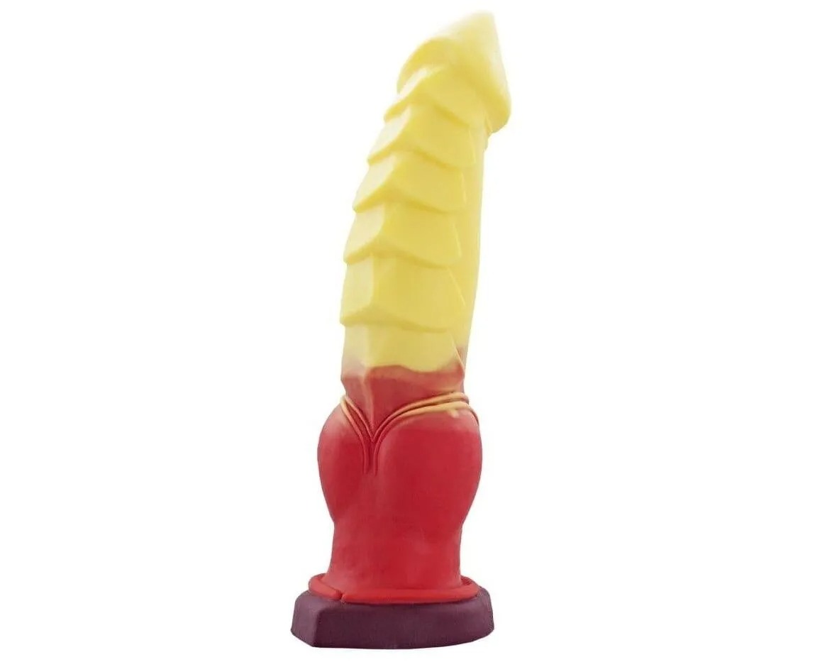 Фаллоимитатор EraSexa Огненный Дракон, желто красный