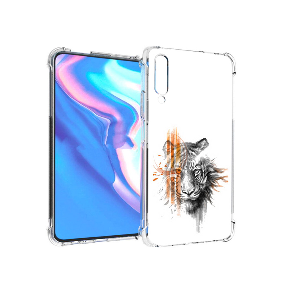 

Чехол MyPads Tocco для Honor 9X Pro огненный тигр, Прозрачный, Tocco