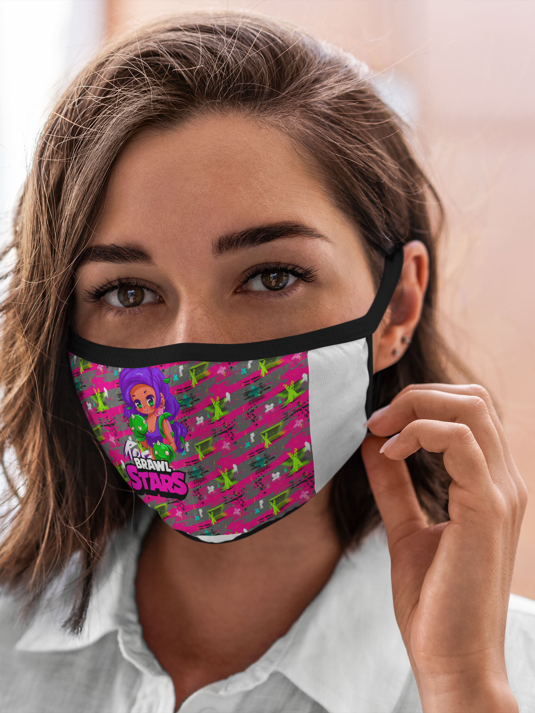 

Многоразовая маска унисекс Burnettie Brawl Stars Rosa, Разноцветный, Brawl Stars Rosa