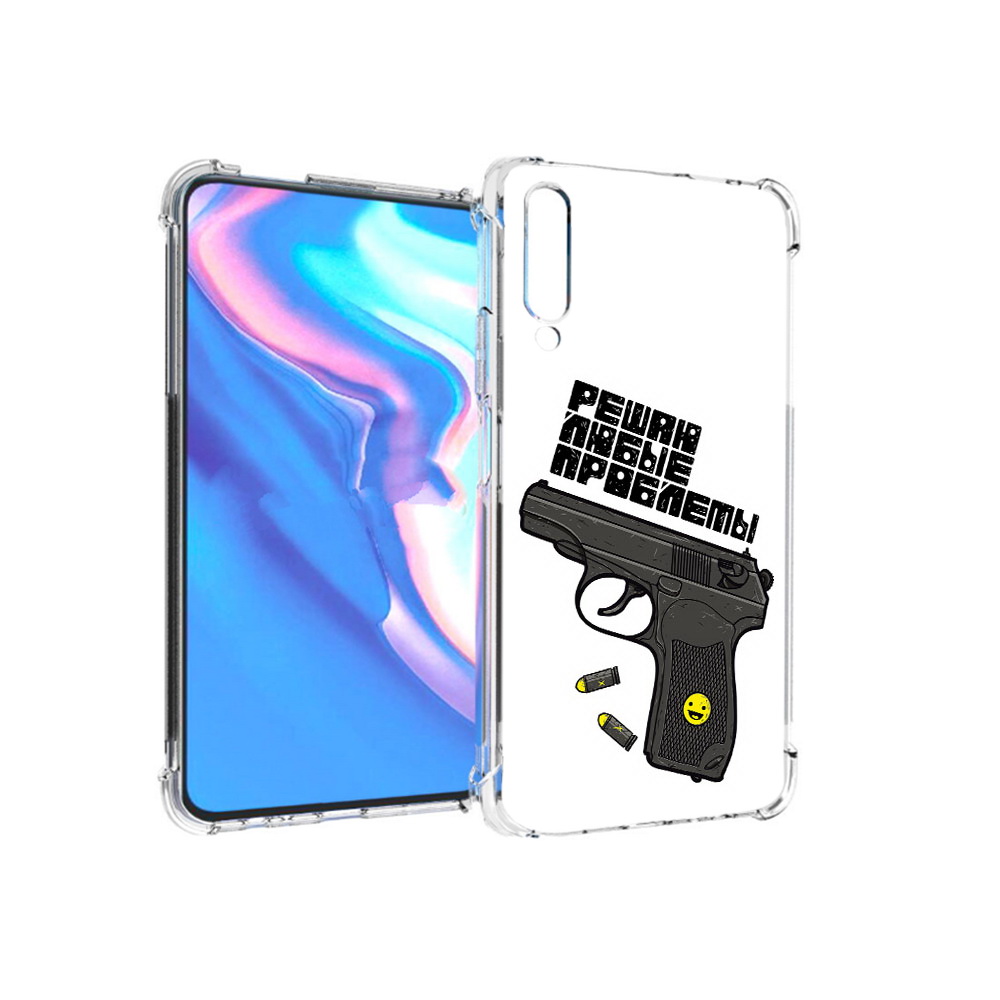 

Чехол MyPads Tocco для Honor 9X Pro пистолет против проблем, Прозрачный, Tocco