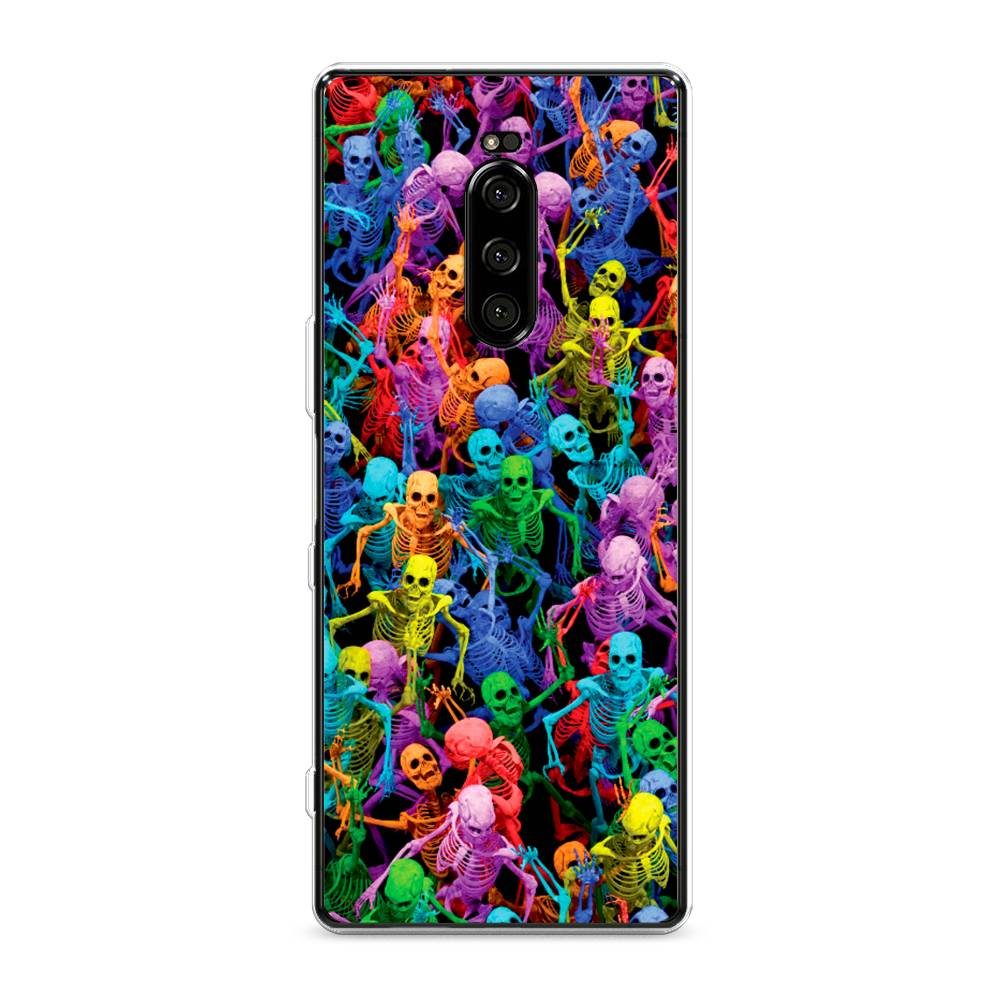 

Чехол на Sony Xperia 1 "Вечеринка скелетов", Фиолетовый;желтый;оранжевый, 54250-6