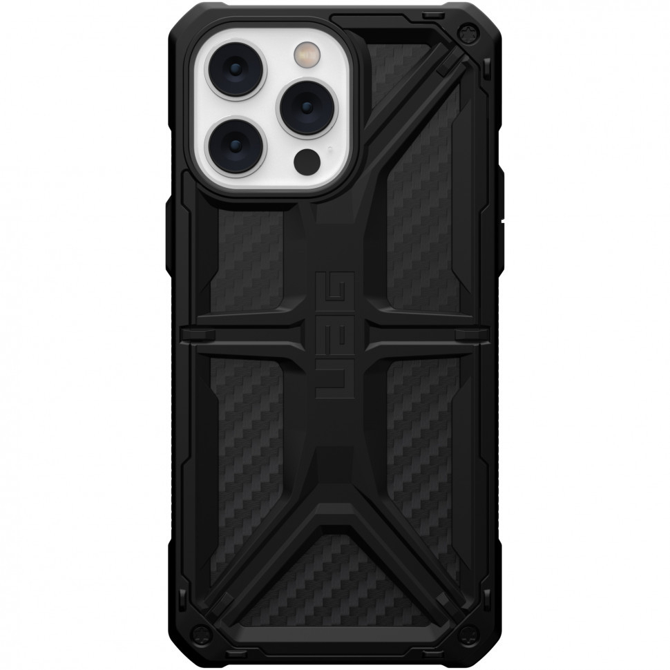 

Чехол UAG Monarch Series для iPhone 14 Pro Max, Карбон (Carbon Fiber) (114035114242), Черный, Monarch Series
