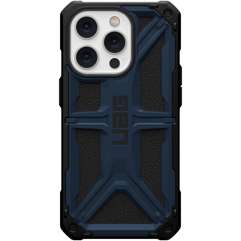 фото Чехол uag monarch series для iphone 14 pro, синий (mallard) (114034115555)