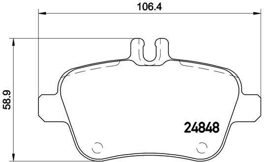 

Тормозные колодки brembo задние для Mercedes-Benz SLK R172 2011- P50091