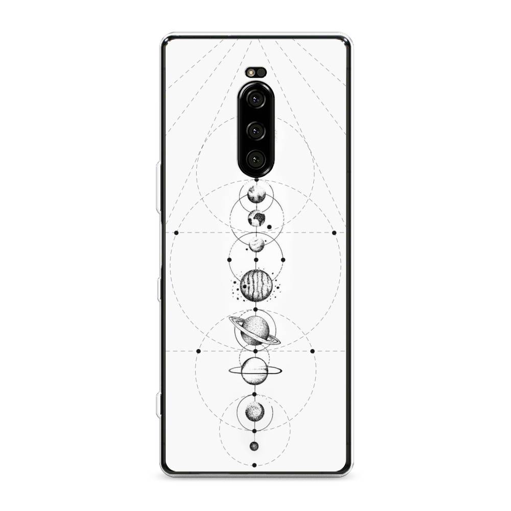 

Чехол на Sony Xperia 1 "Парад планет", Серый, 54250-2