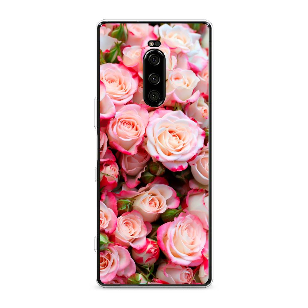 

Чехол на Sony Xperia 1 "Много роз", Розовый, 54250-2