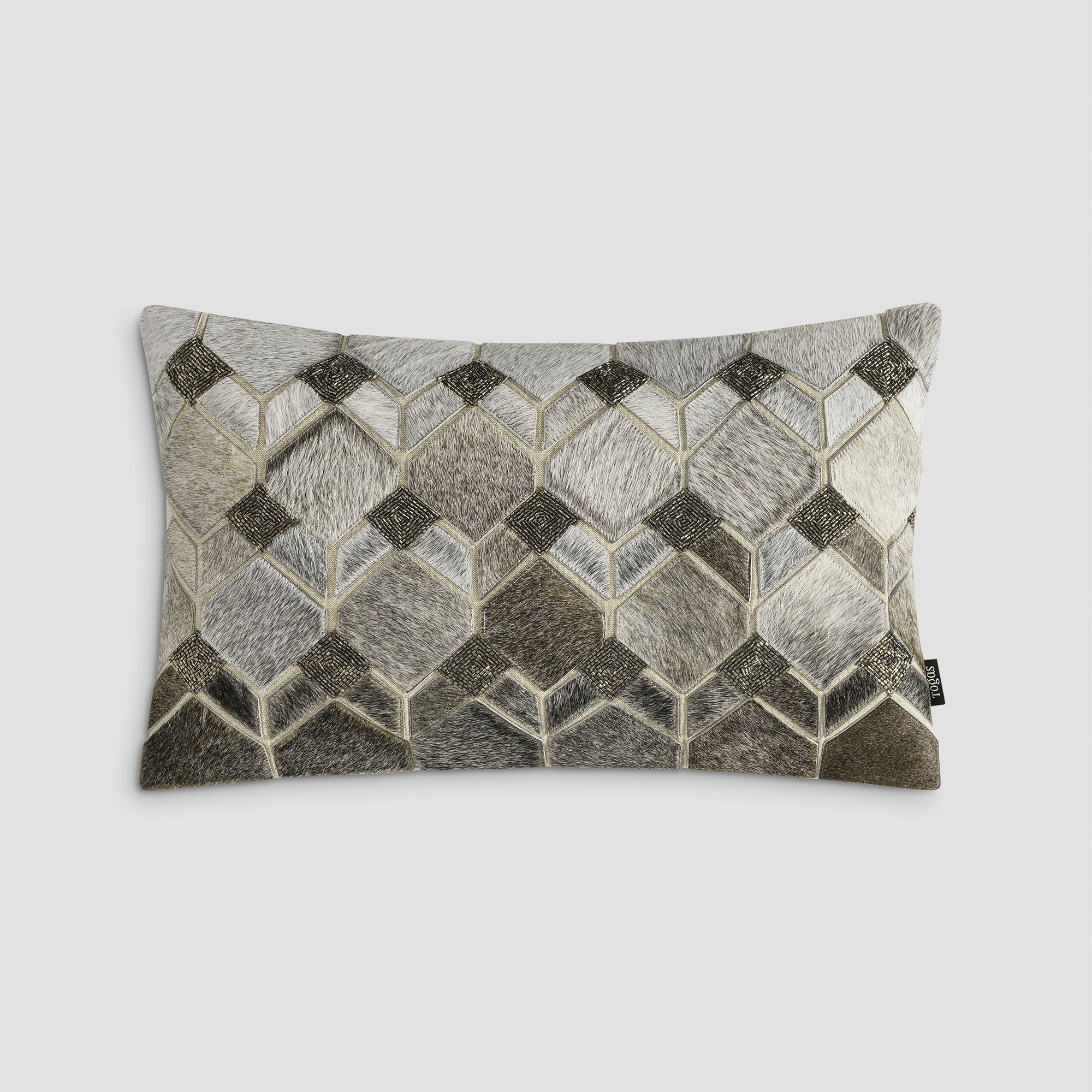 

Подушка Togas Беналли30 х 50 см декоративная кожа серая, Серый