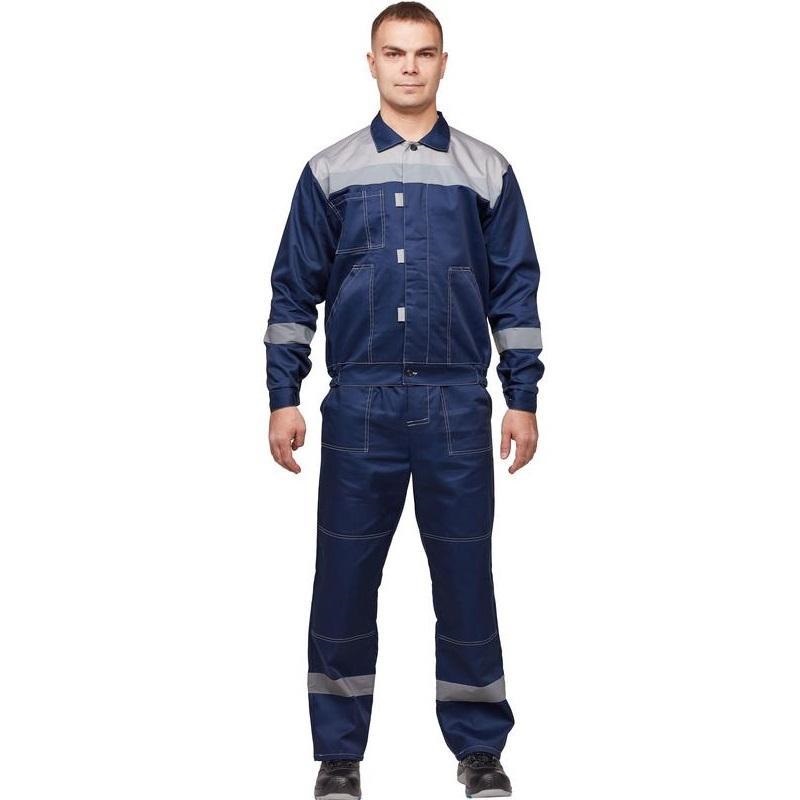 

Костюм рабочий NoBrand 1021454-K серый/синий 44-46, 182-188