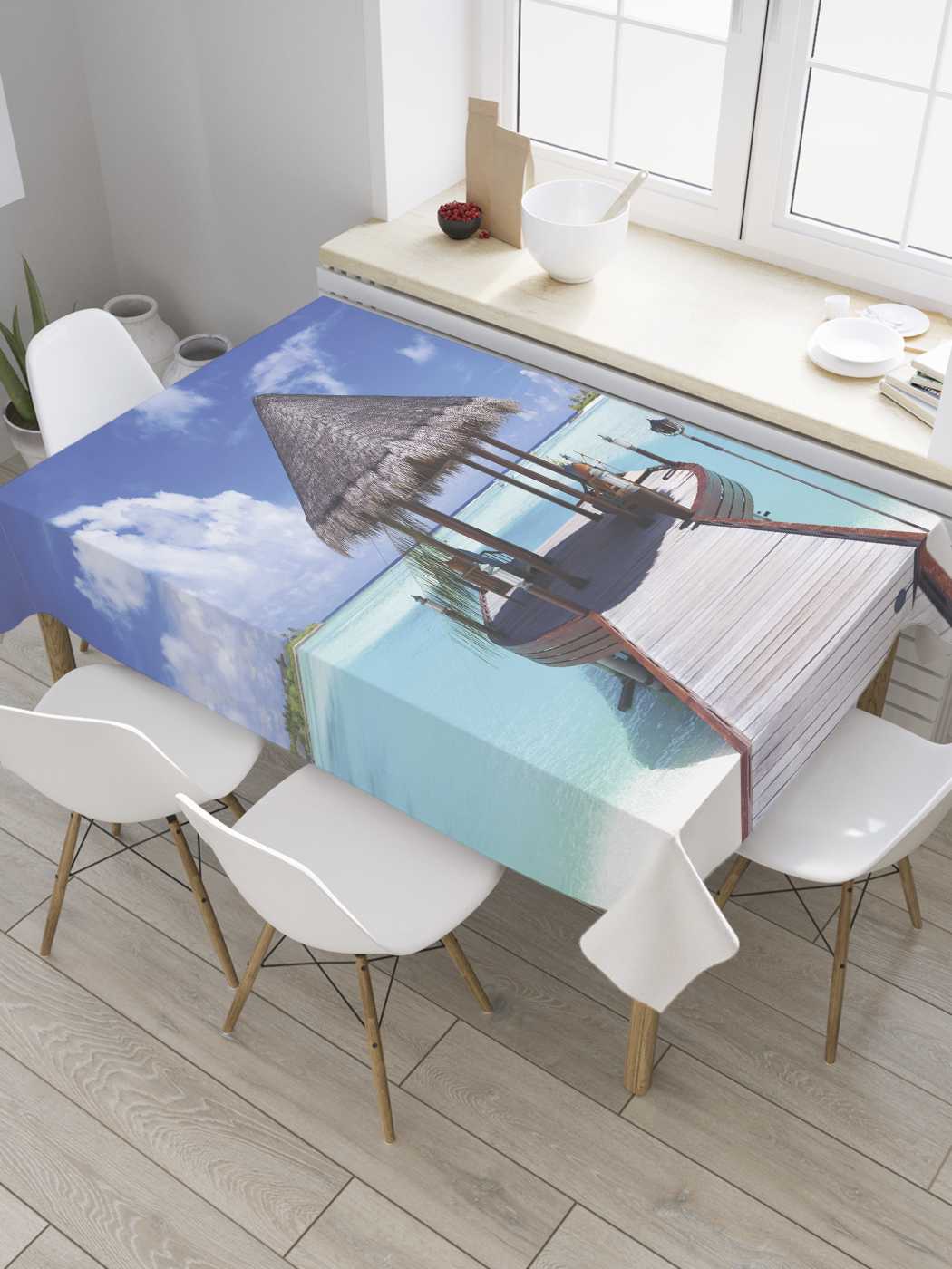 

Скатерть прямоугольная JoyArty "Морской алтарь" из сатена, 180x145 см, Черный, Морской алтарь