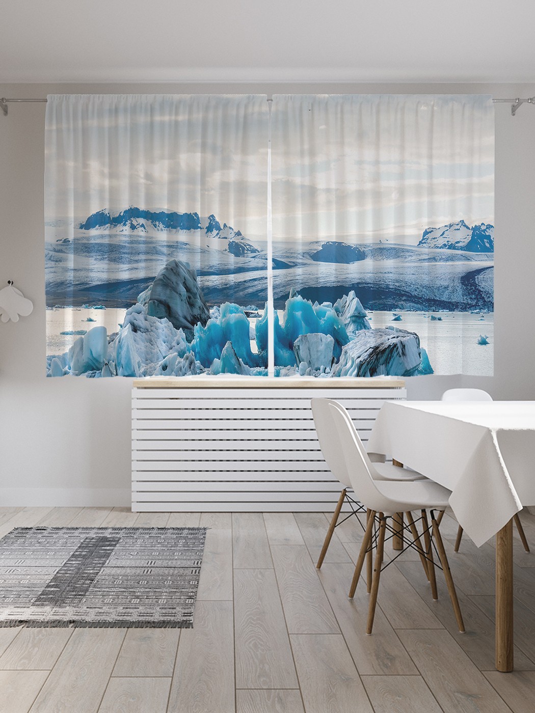 

Шторы с фотопечатью JoyArty "Обломки айсберга" из сатена, 290х180 см, Обломки айсберга