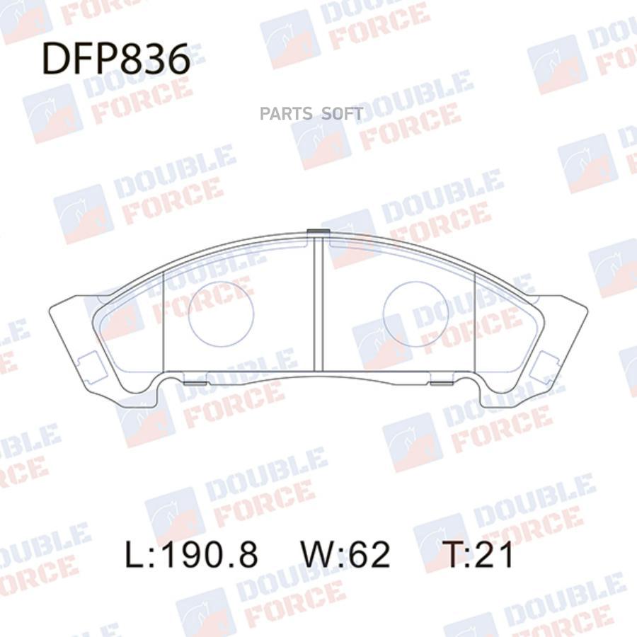 

Тормозные колодки DOUBLE FORCE дисковые DFP836