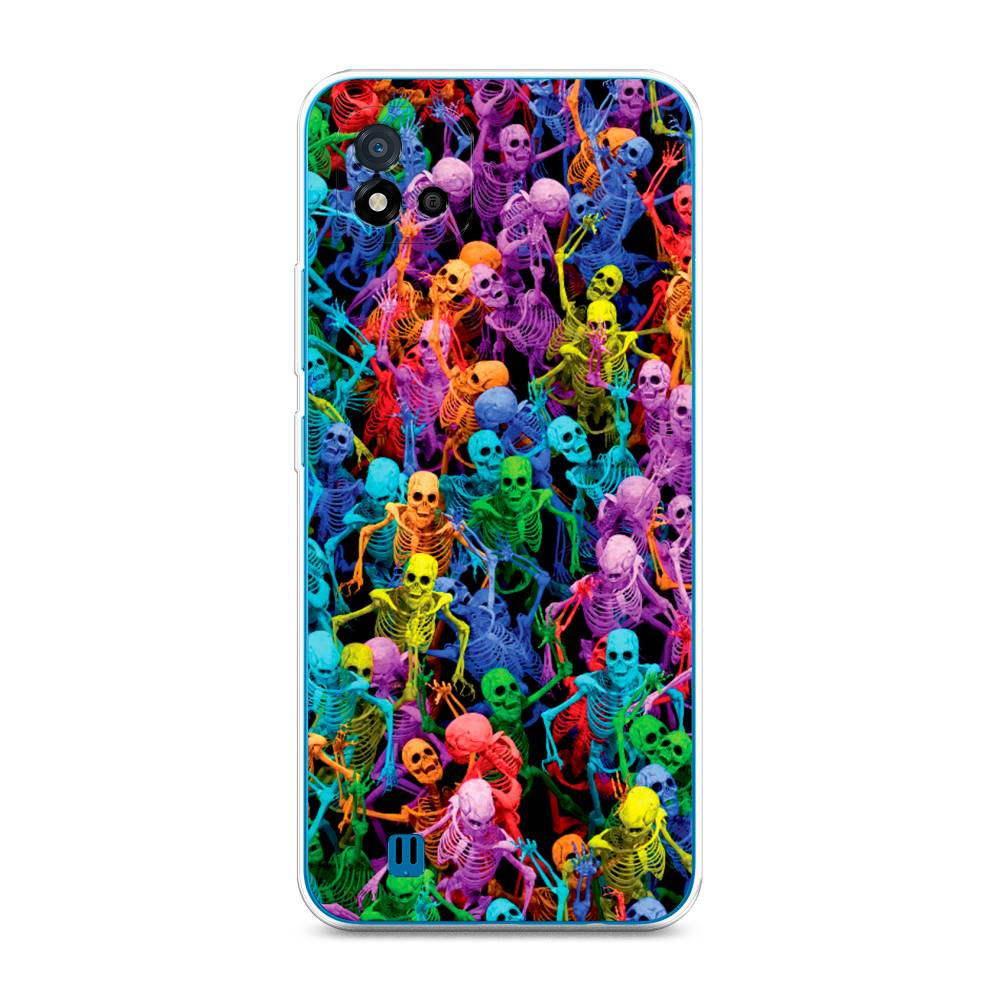 

Чехол на Oppo Realme C11 (2021) "Вечеринка скелетов", Фиолетовый;желтый;оранжевый, 257550-6