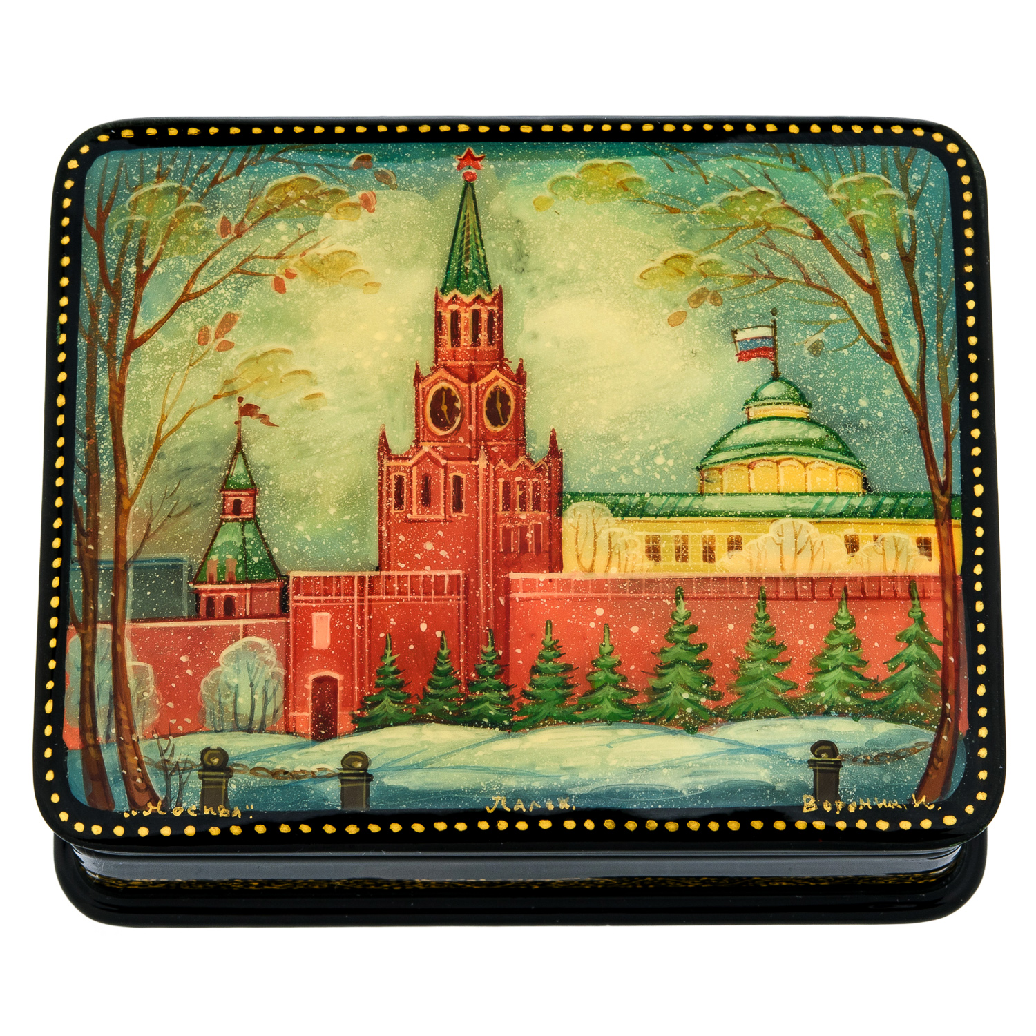 фото Шкатулка с художественной росписью «москва» nobrand