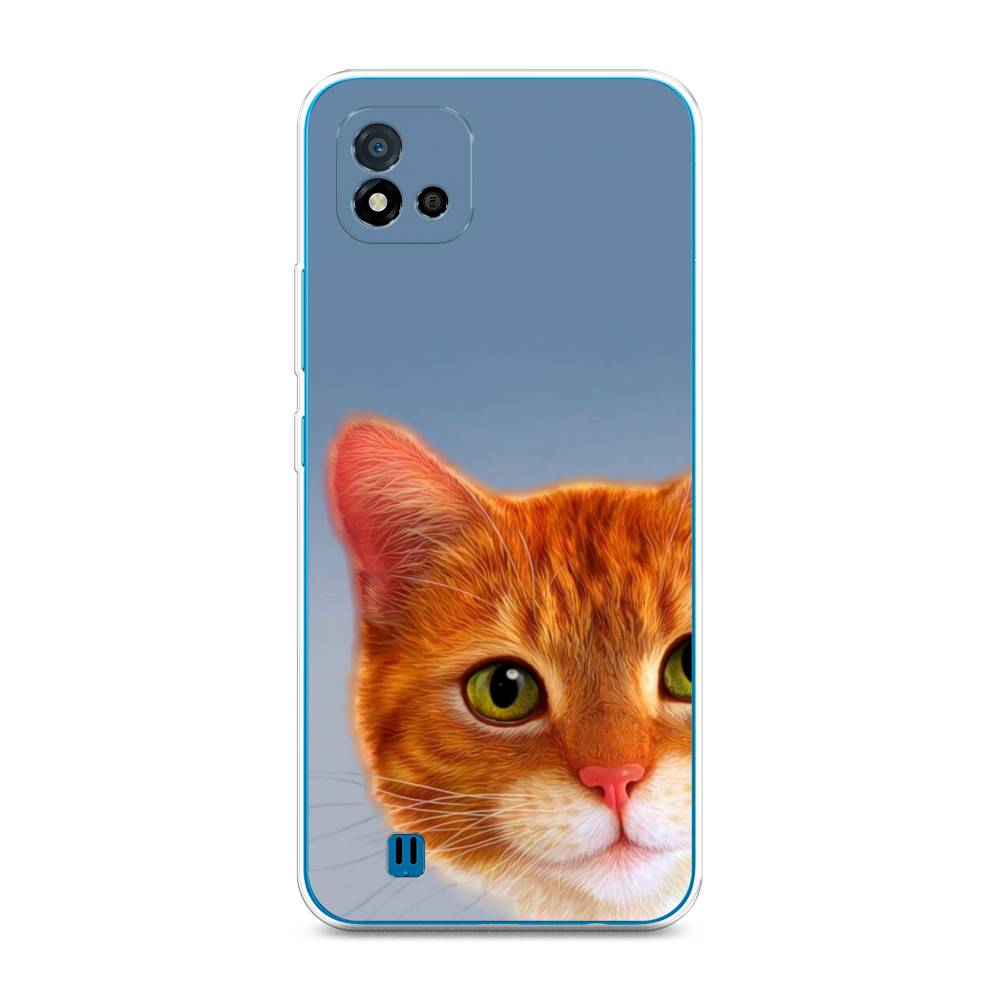 

Чехол на Oppo Realme C11 (2021) "Любопытный котик", Коричневый, 257550-1