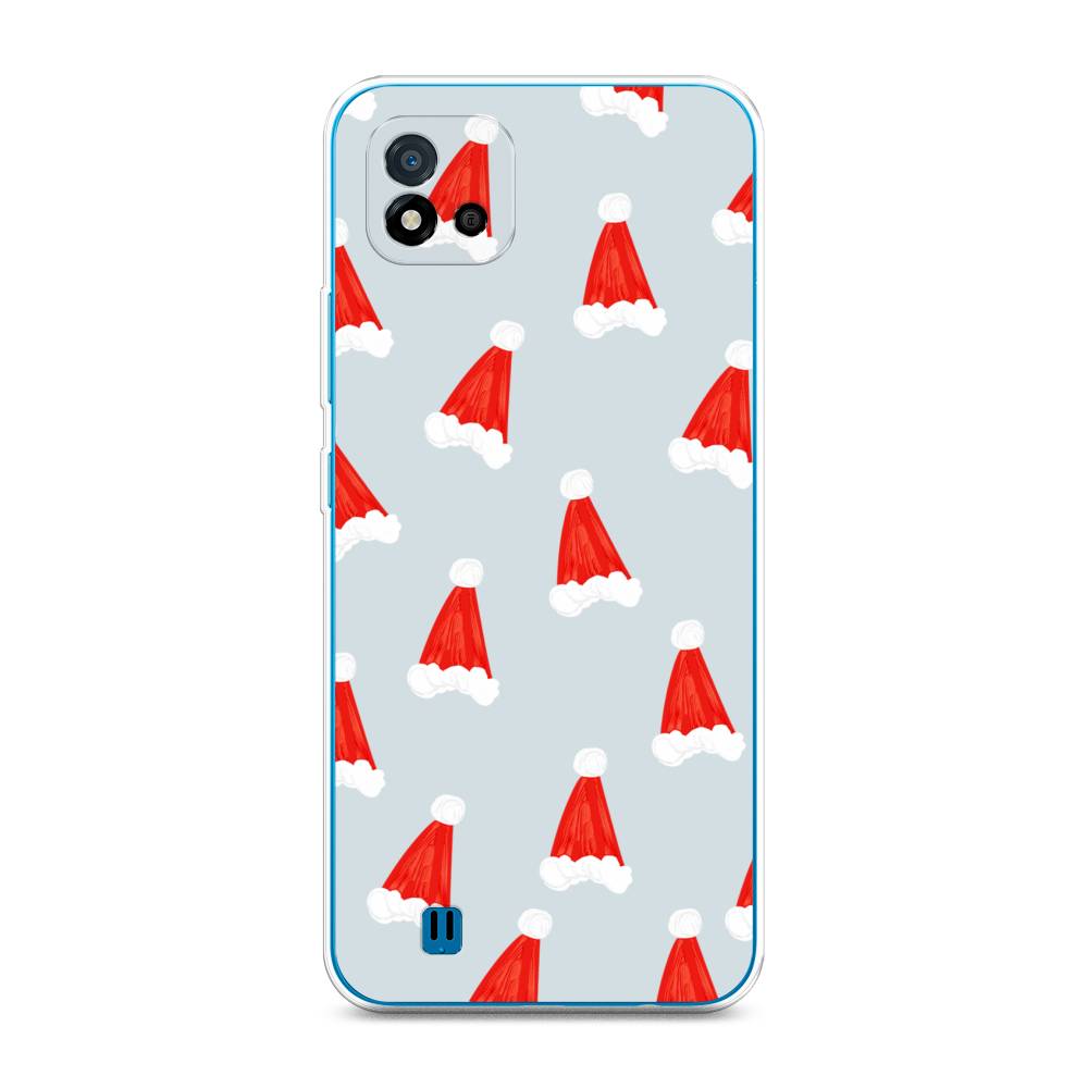 

Чехол на Oppo Realme C11 (2021) "Новогодние шапочки", Белый;красный;серый, 257550-5