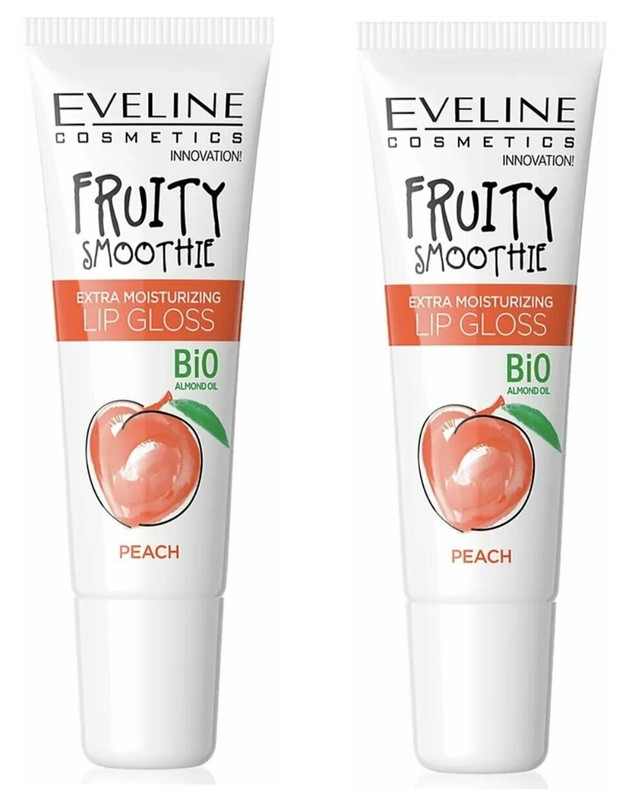 

Блеск для губ Eveline Cosmetics peach Fruity Smoothie 12 мл 2 шт
