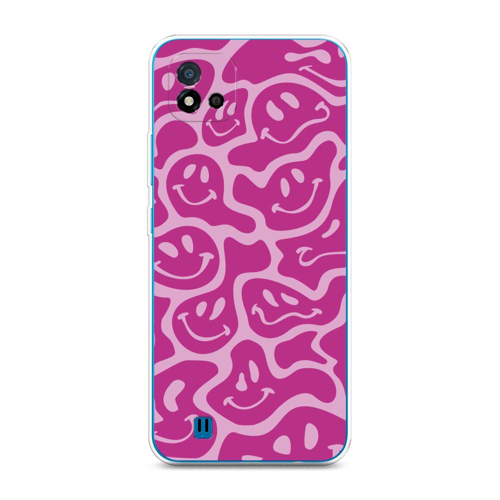 

Чехол на Oppo Realme C11 (2021) "Расплывчатые смайлики розовые", Фиолетовый, 257550-6