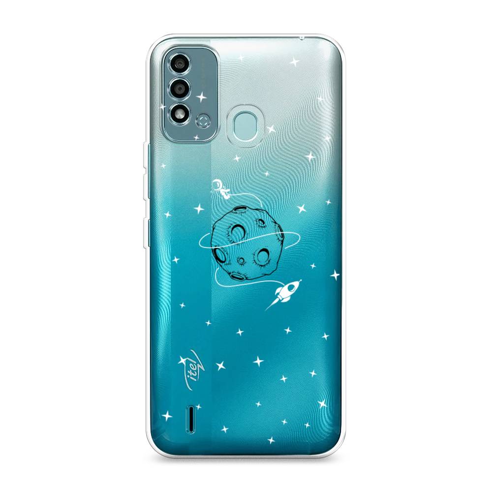 

Чехол на Itel Vision 2S "Полет вокруг луны", Белый;серый;черный, 3200650-2