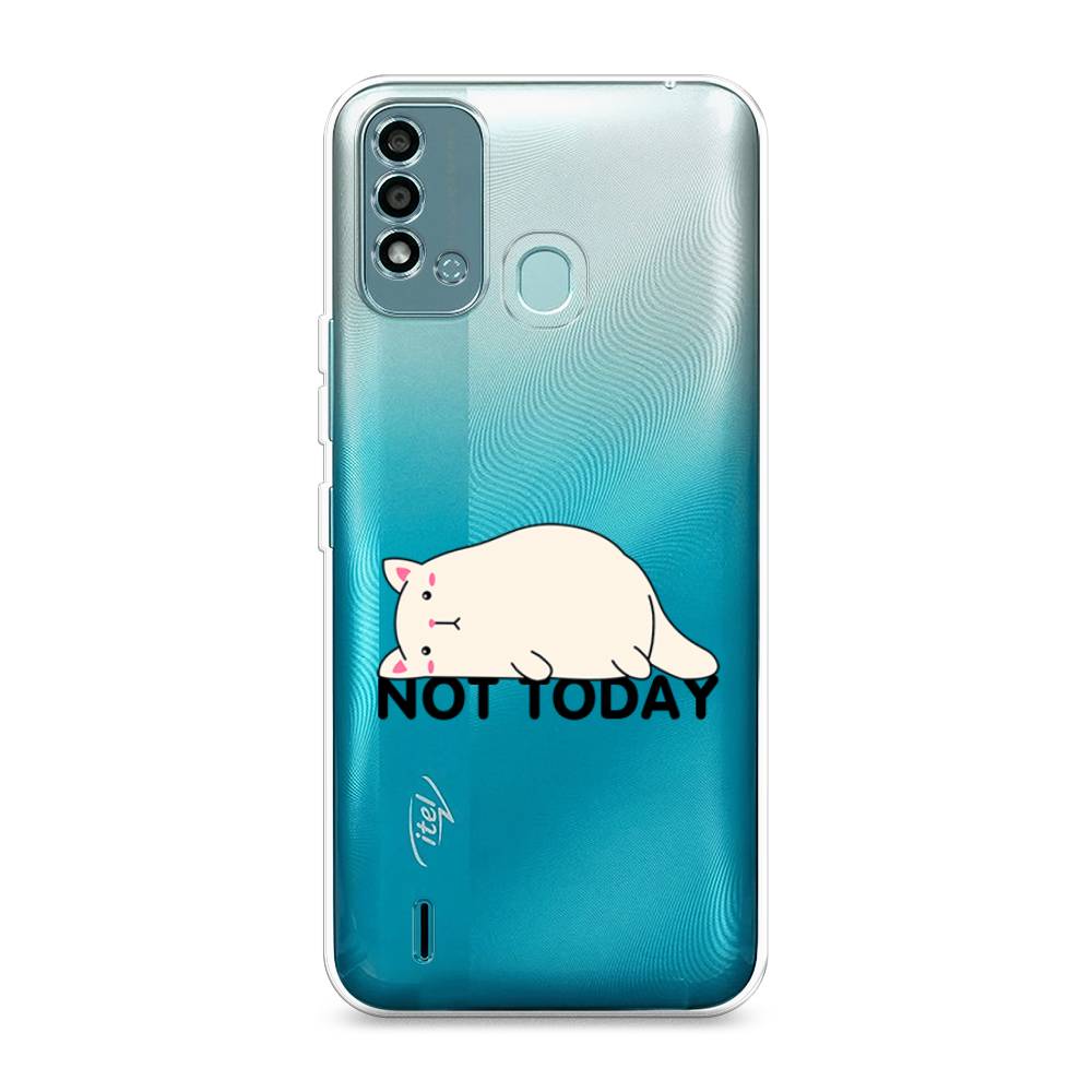 

Чехол на Itel Vision 2S "Cat not today", Белый;розовый;черный, 3200650-1