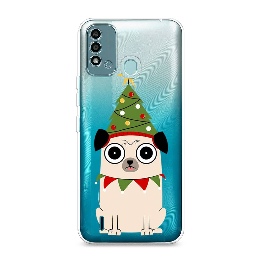 

Чехол на Itel Vision 2S "Собачка с ёлочкой", Бежевый;красный;зеленый, 3200650-1