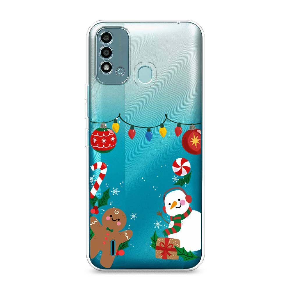 

Чехол на Itel Vision 2S "Новогоднее настроение", Коричневый;красный;зеленый, 3200650-5