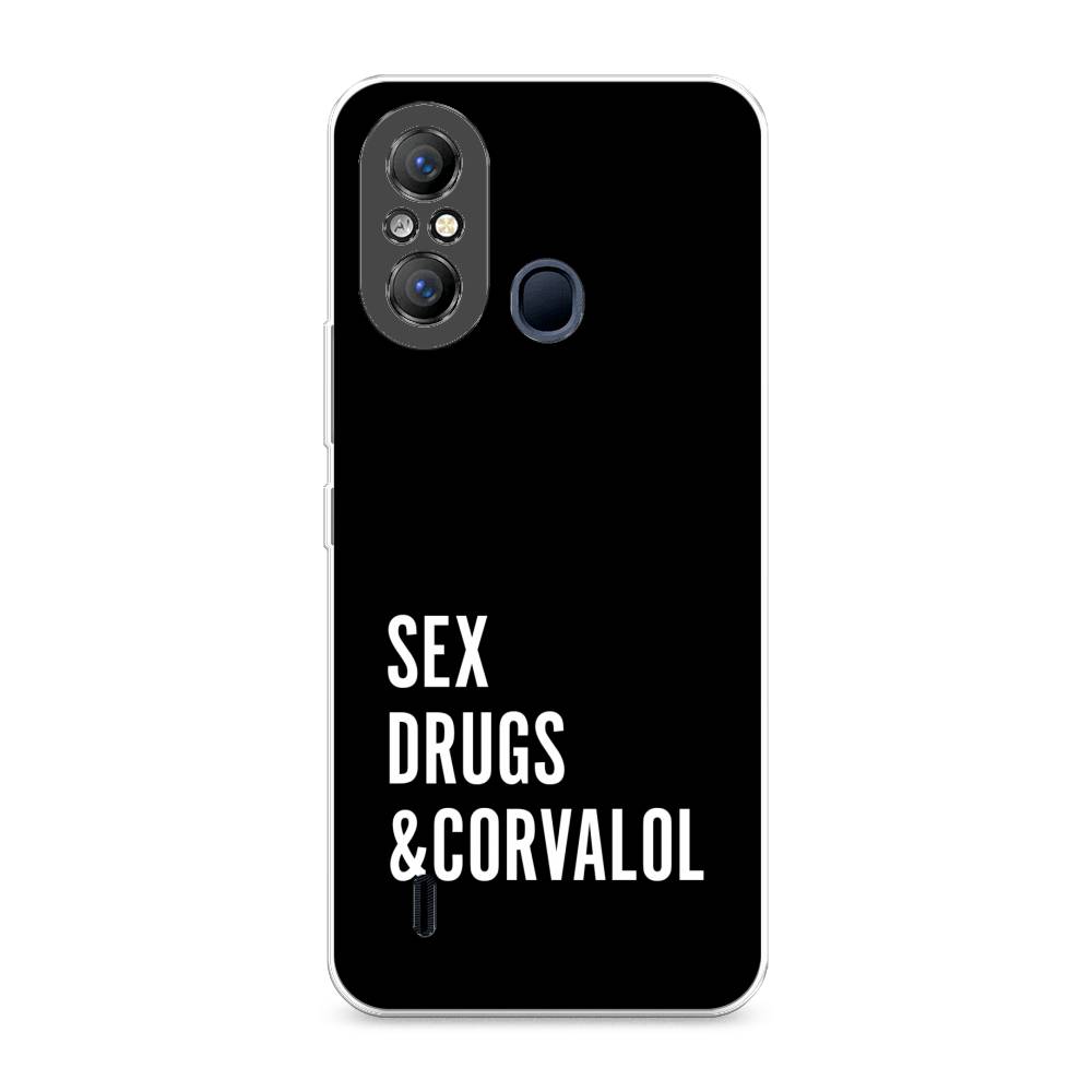 

Чехол на Itel A49 "Corvalol", Черный;серый;белый, 3200750-6