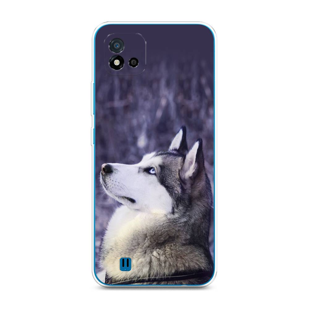 

Чехол на Oppo Realme C11 (2021) "Хаски 1", Фиолетовый;белый, 257550-1