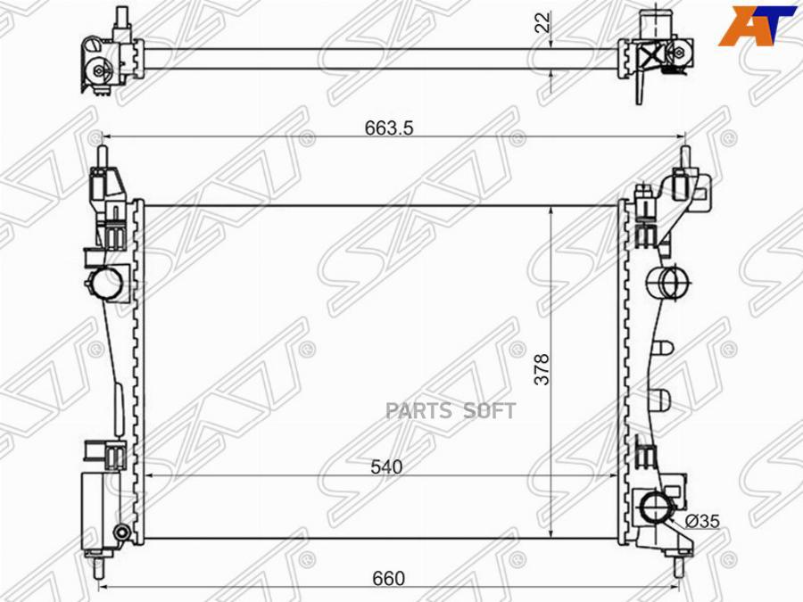 

SAT Радиатор OPEL CORSA D 1.0/1.2/1.4/1.6 2007-