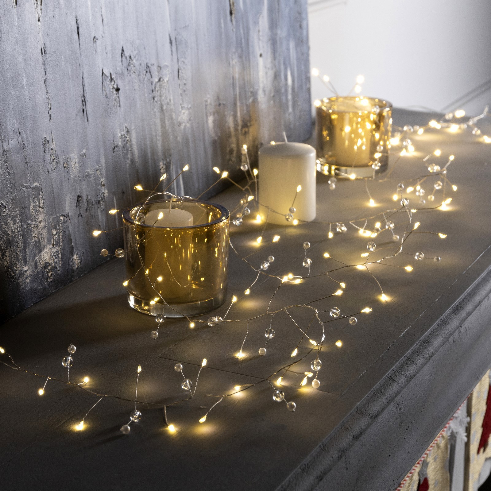 

Световая гирлянда новогодняя Luazon Lighting Шарики 2 м белый теплый, Шарики