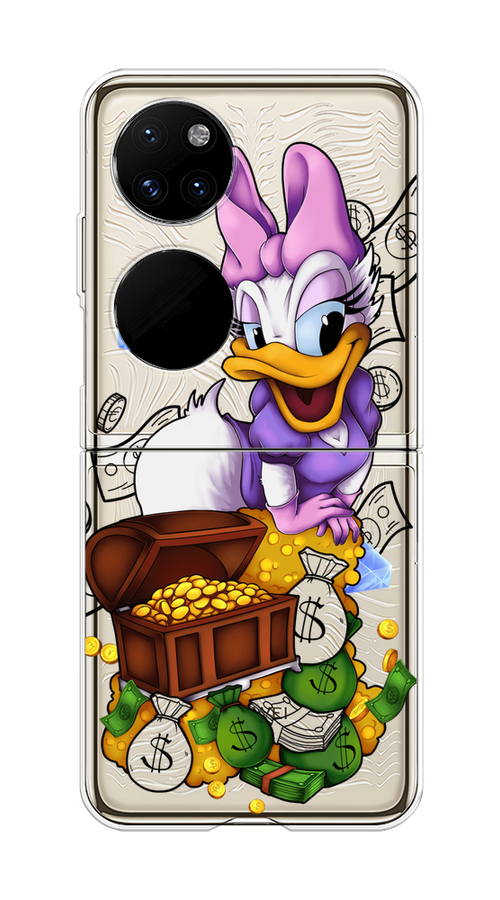 

Чехол на Huawei P50 Pocket "Rich Daisy Duck", Коричневый;белый;фиолетовый, 6107450-6