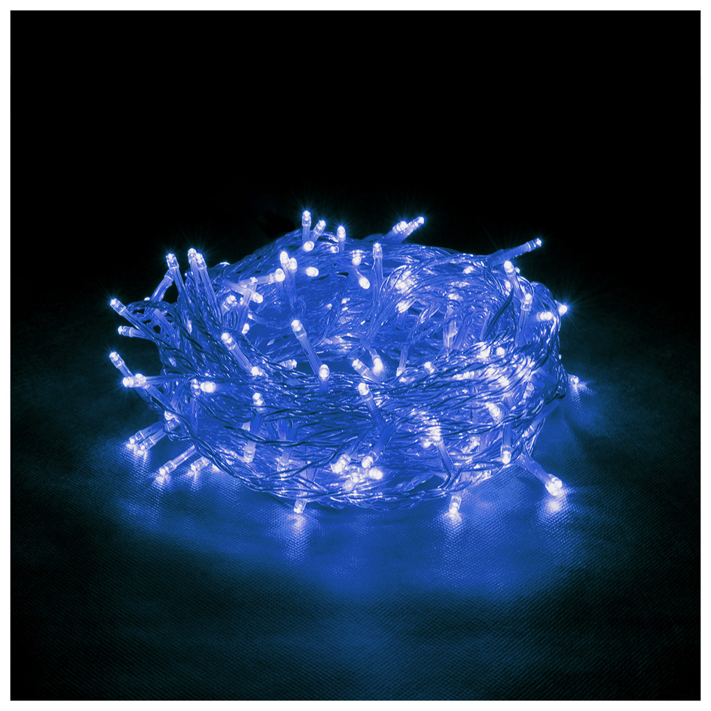 фото Гирлянда-конструктор электрическая "бахрома", 64 лампы, 12 нитей, свет: синий, длина 2 м vegas