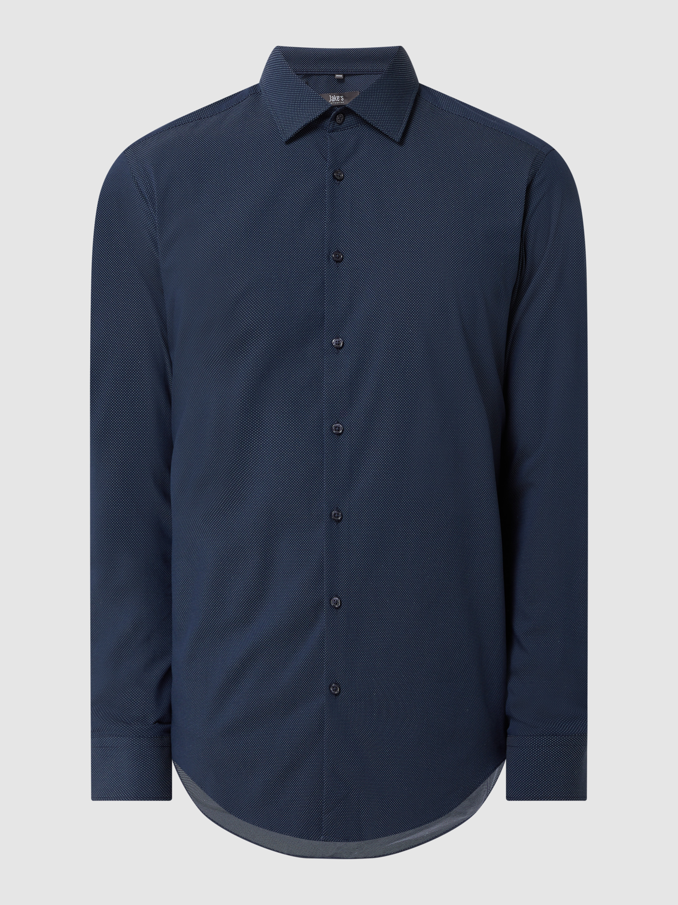Рубашка мужская Jake*s 1271148 синяя 37/38 (доставка из-за рубежа)