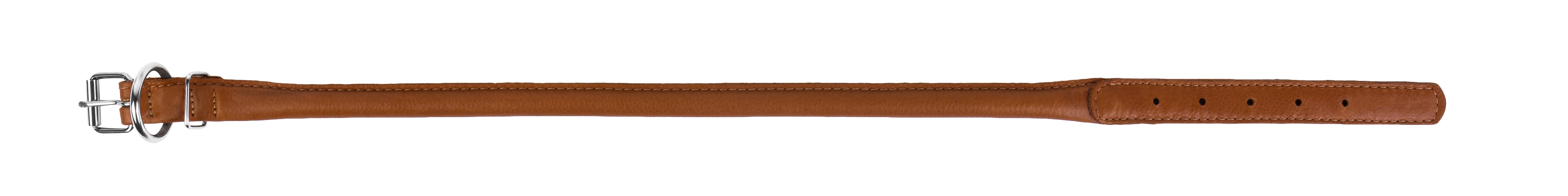 Ошейник для собак Collar WAUDOG Soft круглый двойной, коричневый, 10мм х 33-41 см