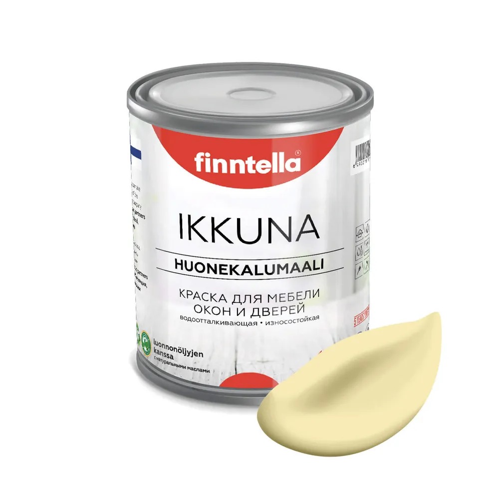 

Краска IKKUNA FINNTELLA Матовая, SAVI желто-коричневый, 0,9л, IKKUNA для мебели и для дерева, для кухни и кухонных фасадов, для шкафов, для комодов и для деревянных поверхностей с натуральным маслом, без запаха