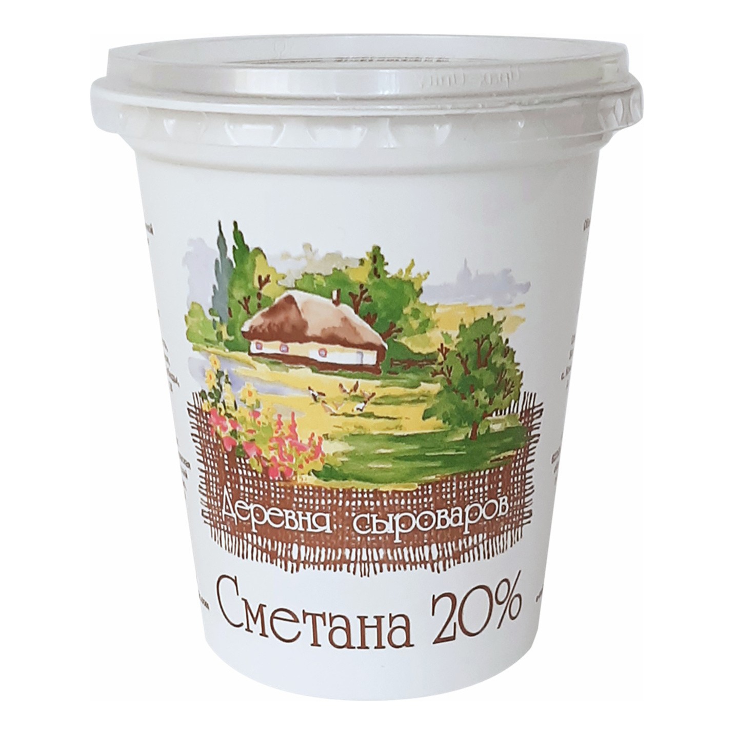 

Сметана Деревня сыроваров 20% бзмж 350 г