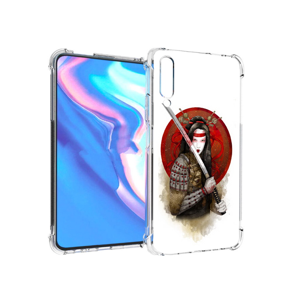

Чехол MyPads Tocco для Honor 9X Pro рисованная девушка с катаной, Прозрачный, Tocco
