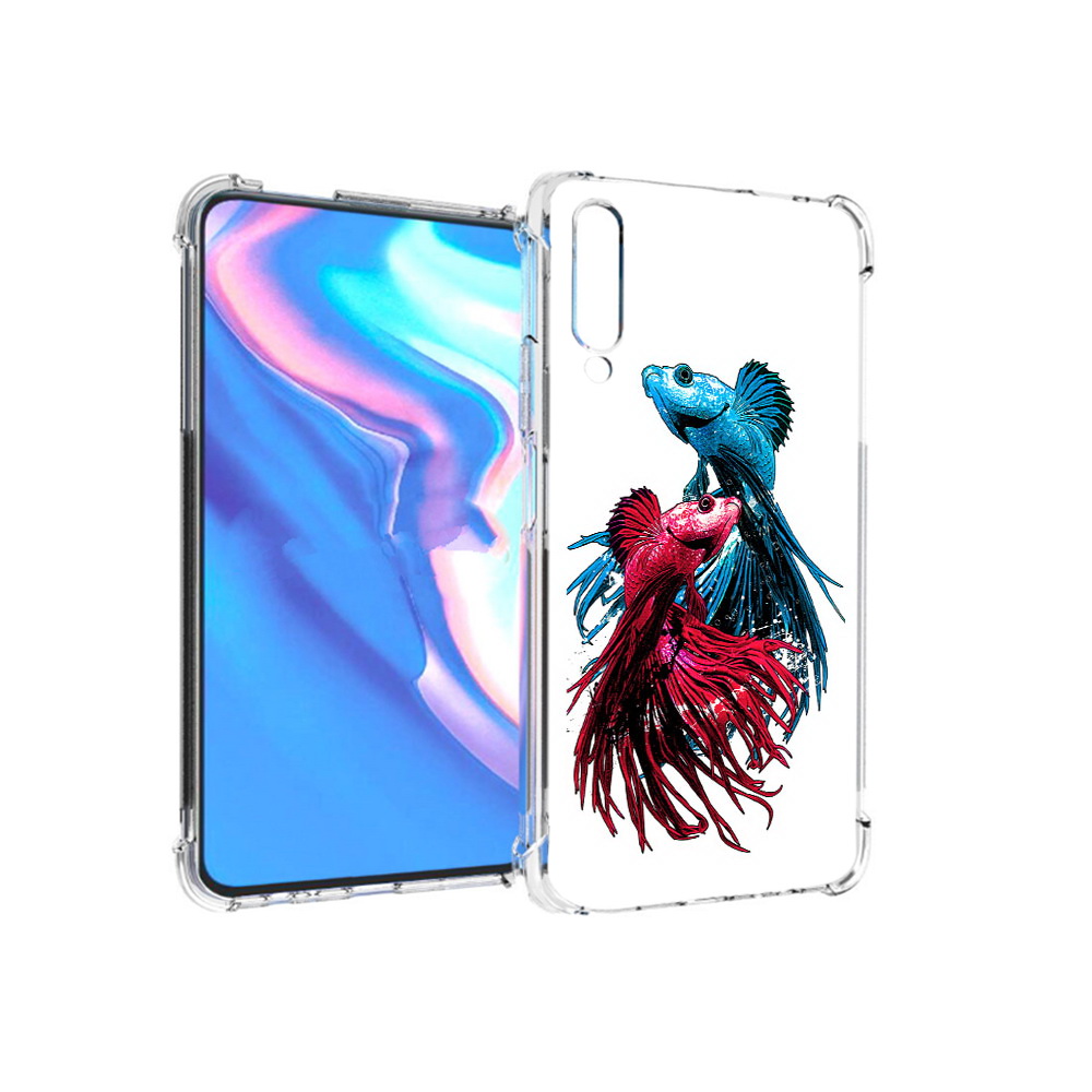 

Чехол MyPads Tocco для Honor 9X Pro рыбы петушки, Прозрачный, Tocco