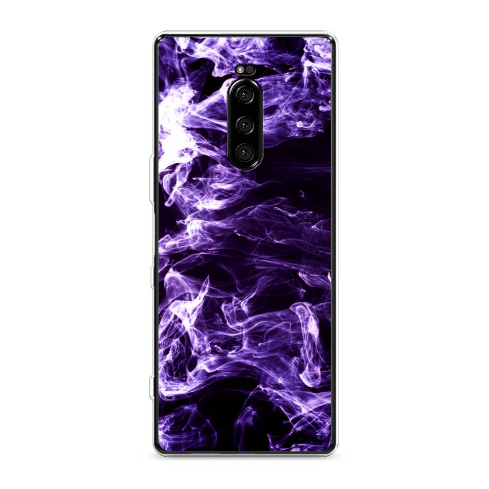 

Чехол на Sony Xperia 1 "Фиолетовый дым", Фиолетовый;белый;черный, 54250-3