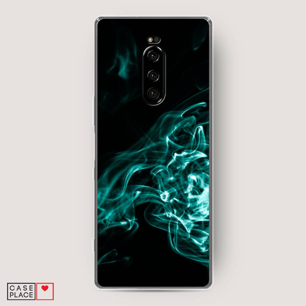 

Чехол на Sony Xperia 1 "Дым", Голубой;черный, 54250-3