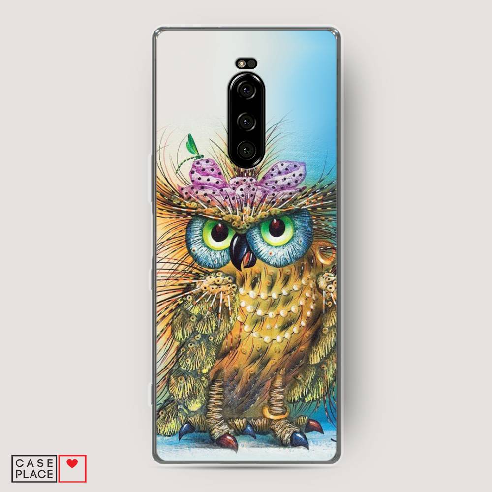 

Чехол на Sony Xperia 1 "Модная сова", Коричневый;голубой, 54250-1