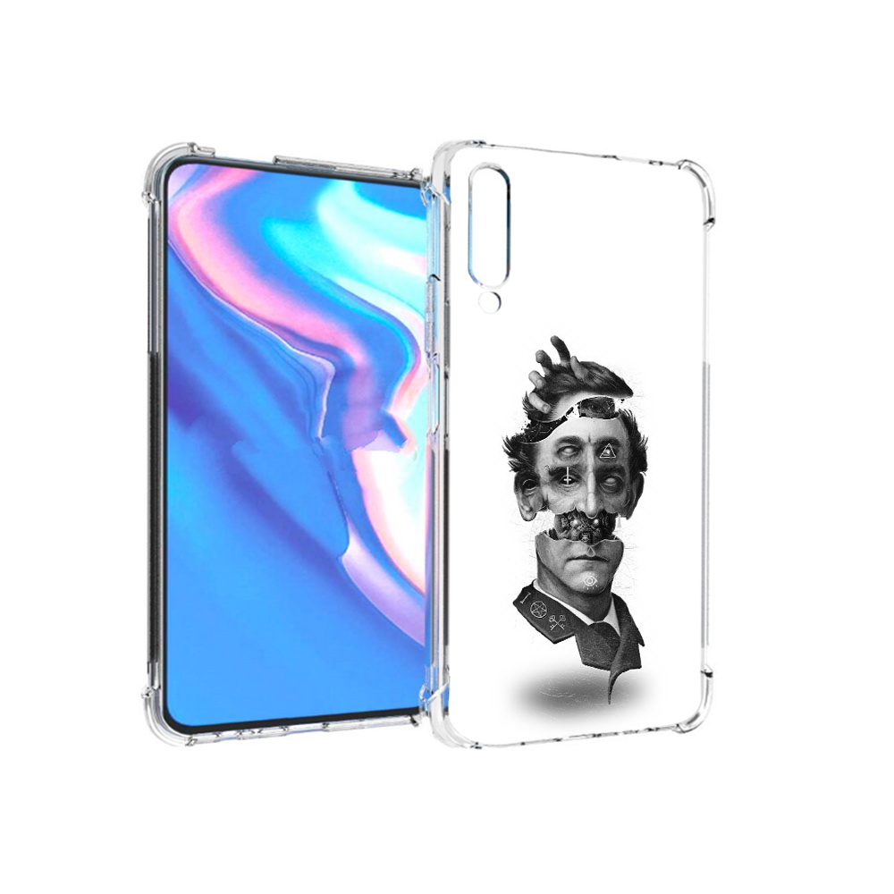 

Чехол MyPads Tocco для Honor 9X Pro страшное лицо абстракция, Прозрачный, Tocco