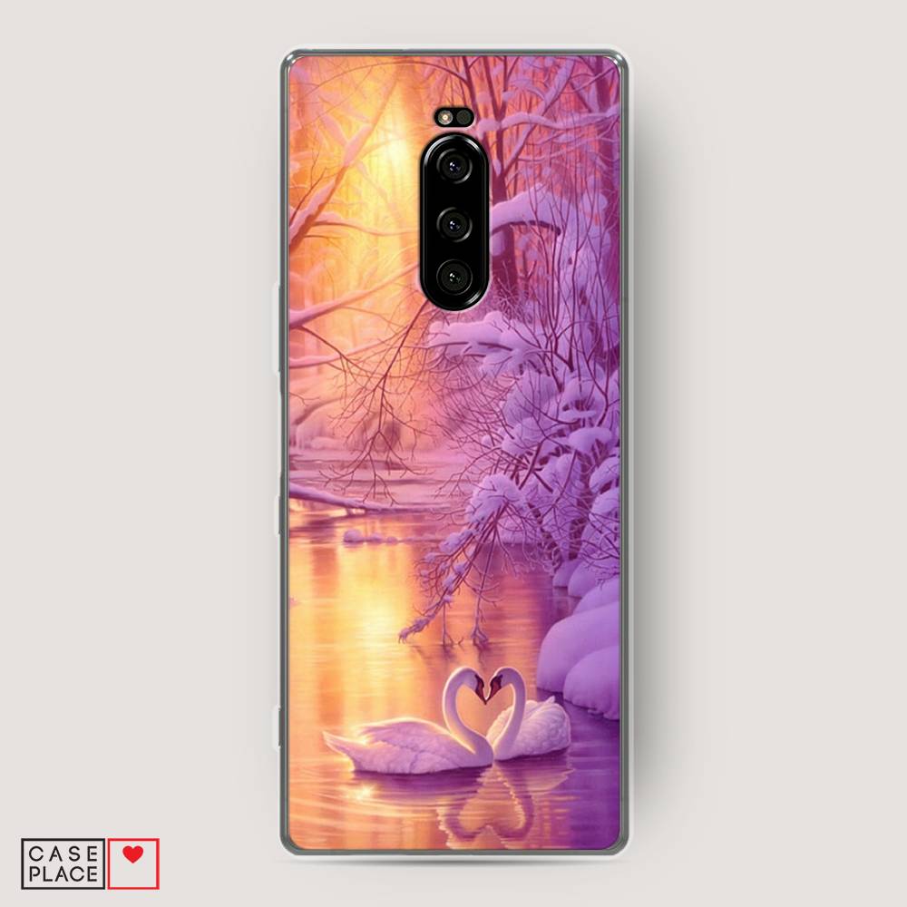 

Чехол на Sony Xperia 1 "Зима 1", Фиолетовый;желтый, 54250-2